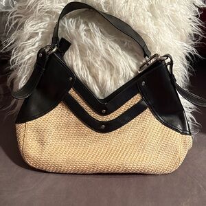 Stylish Black and Tan Women's Handbag